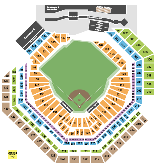 Citizens Bank Park MLB All Star Game Seating Chart